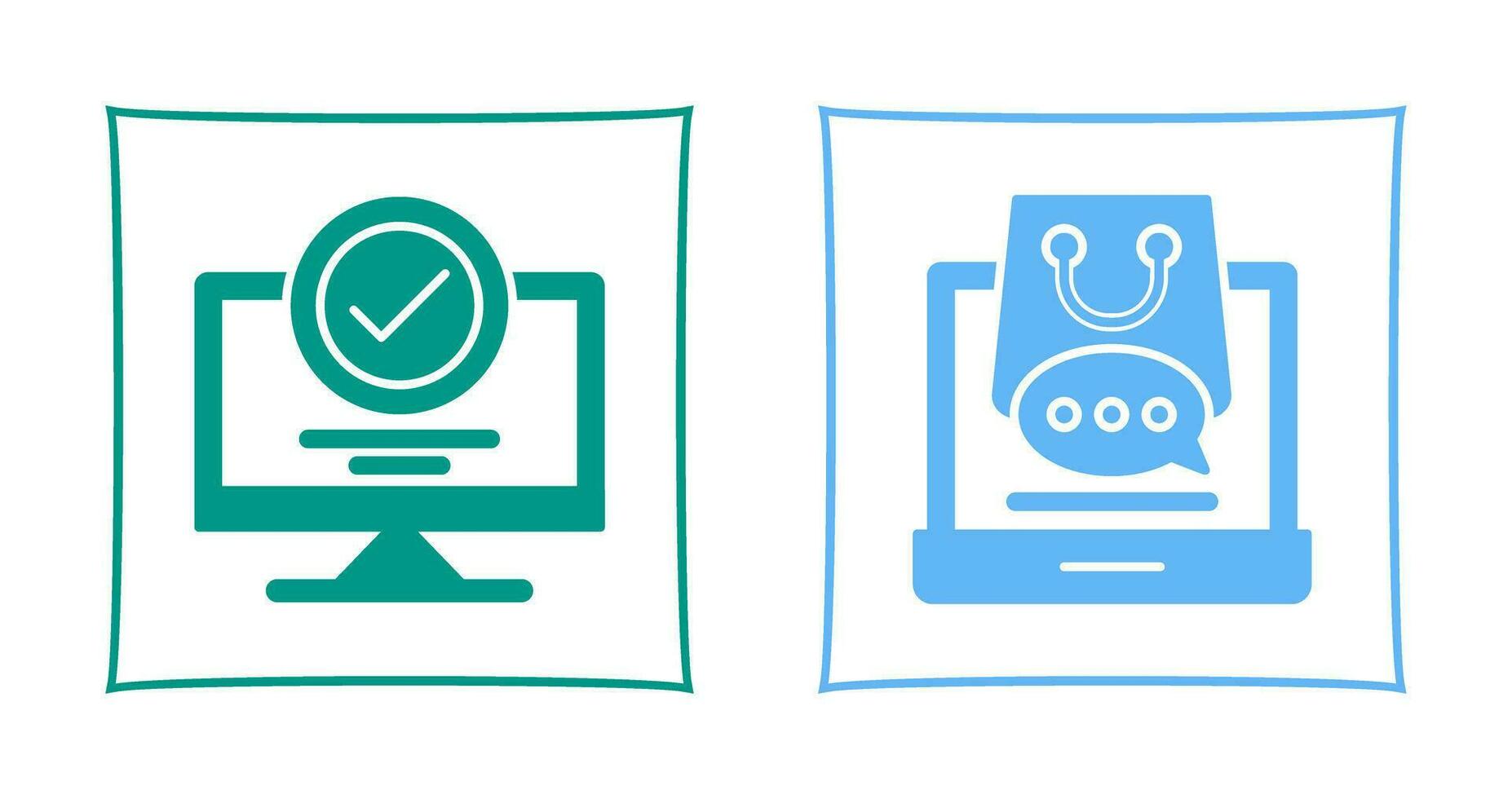 Confirmation and Shopping  Icon vector