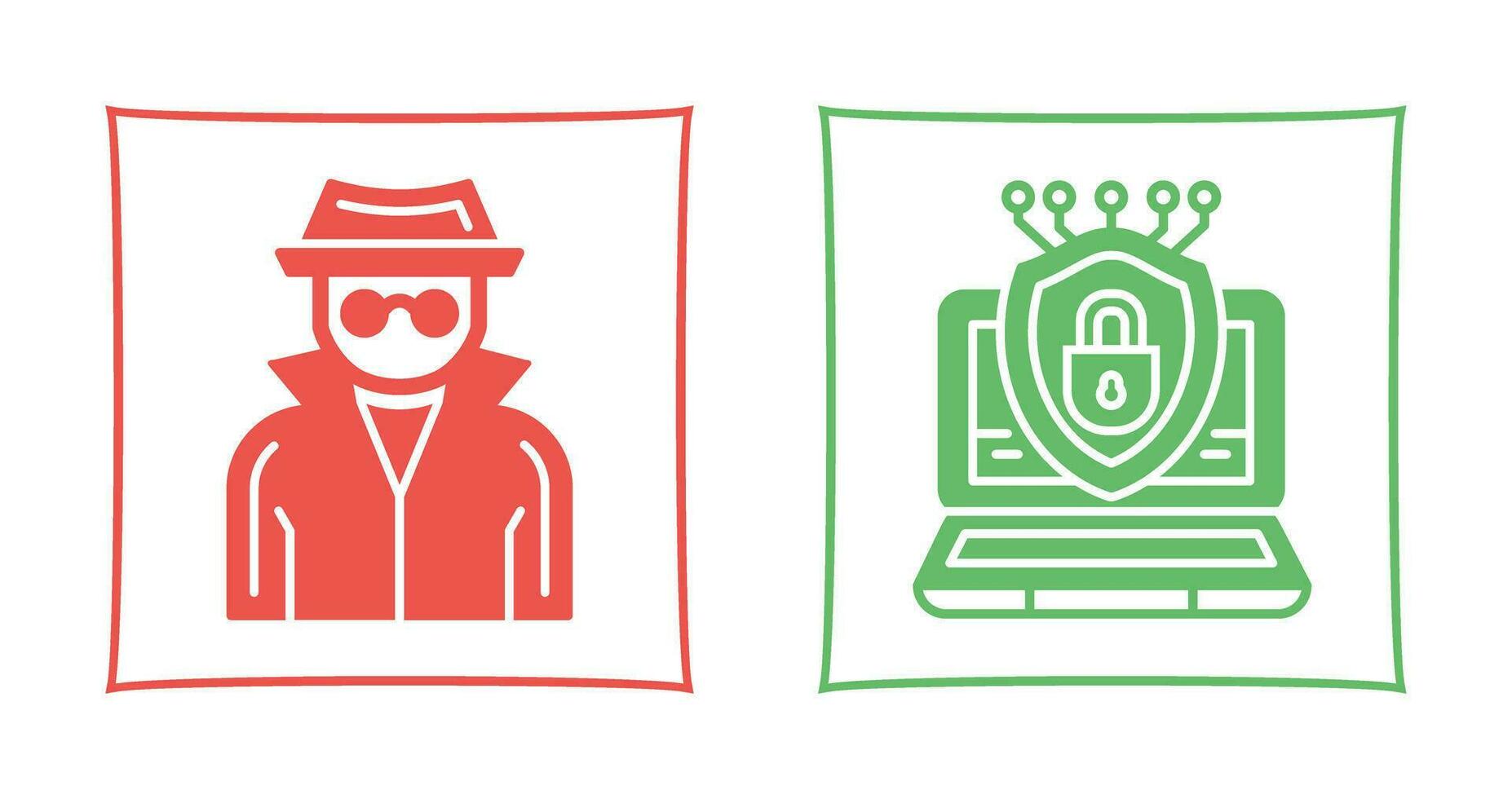 Spy and Protection Icon vector