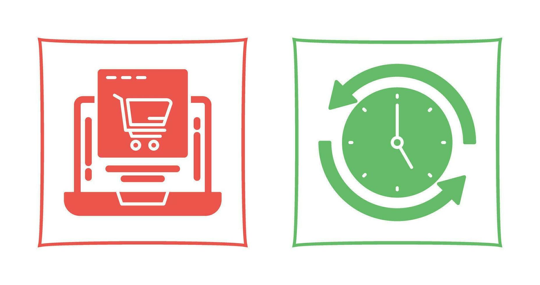 Add to Cart and Run time Icon vector