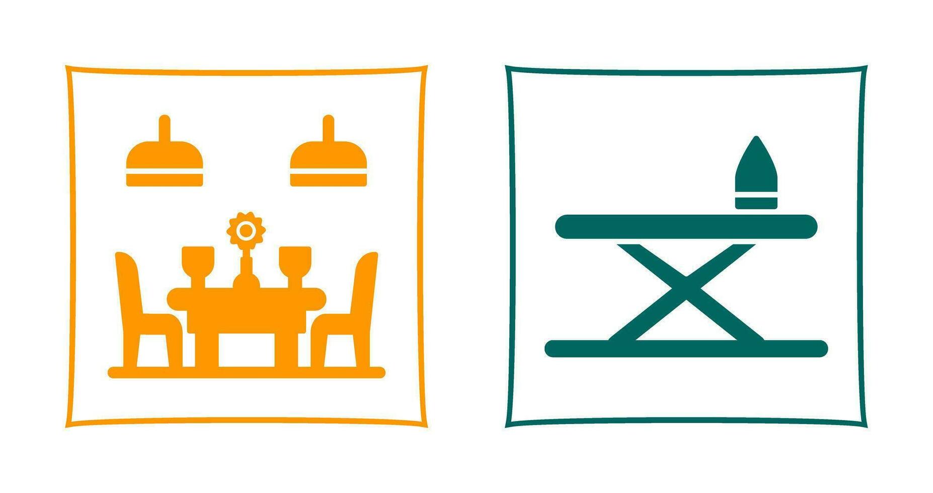 Iron Board and Table Icon vector