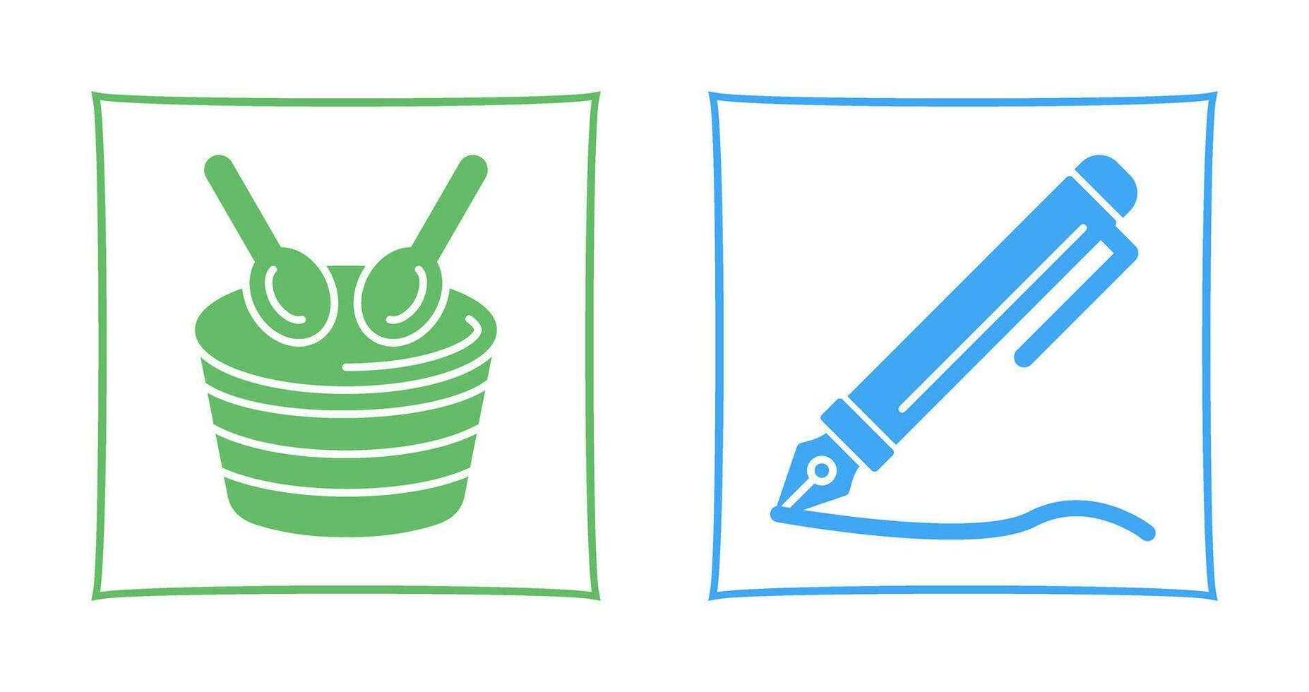 Drum and Pen Icon vector