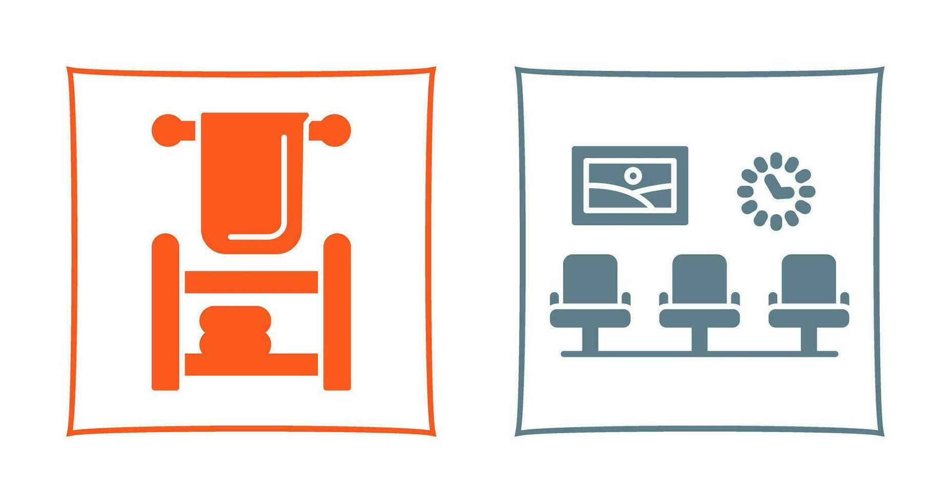 Towel and Seats Icon vector