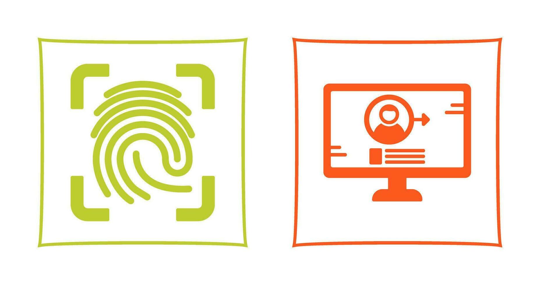 Log and Finger Print Icon vector
