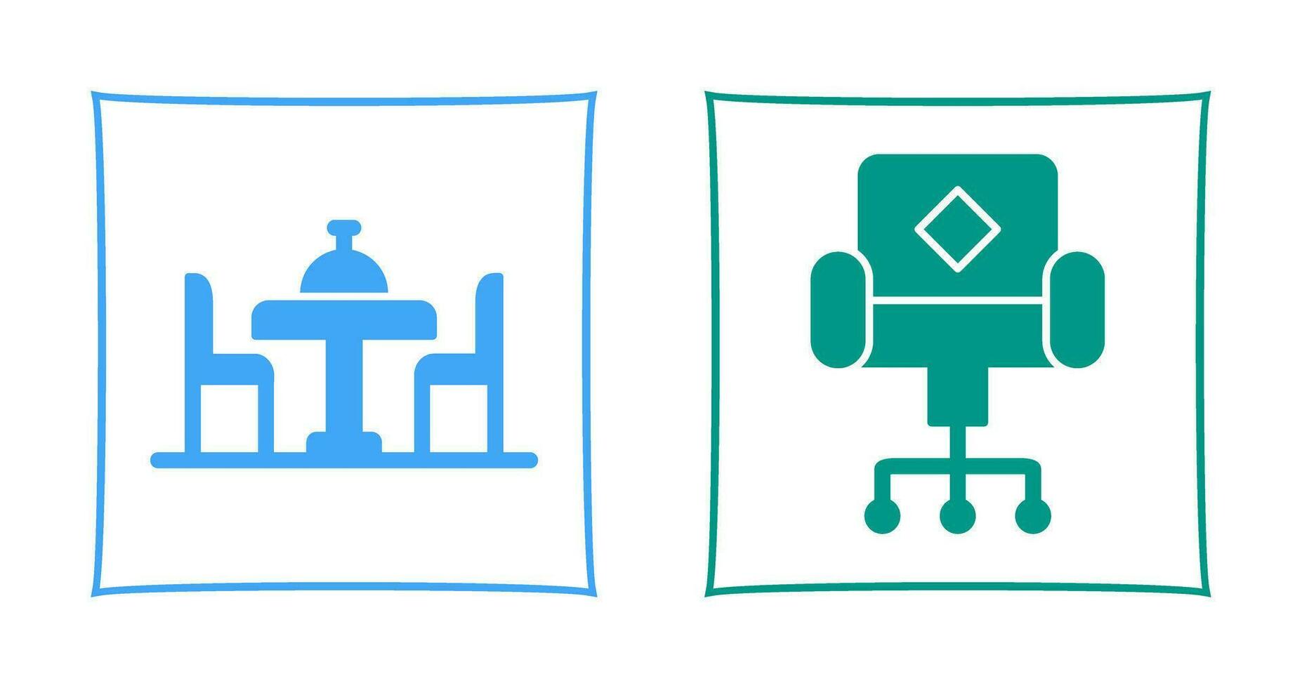 Chair and Dinning Table Icon vector