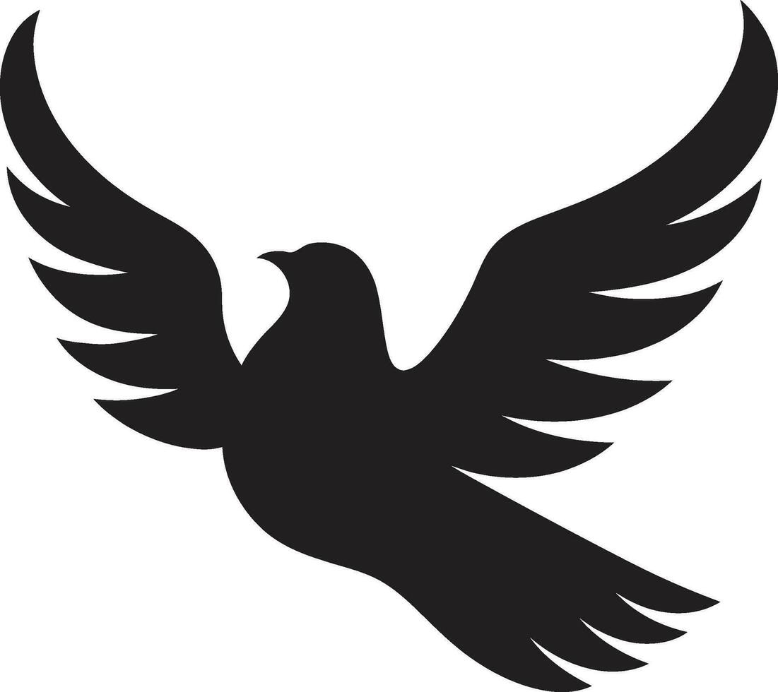 Minimalist Black Dove Vector Logo A Simple Yet Effective Design Abstract Black Dove Vector Logo A Unique and Creative Design