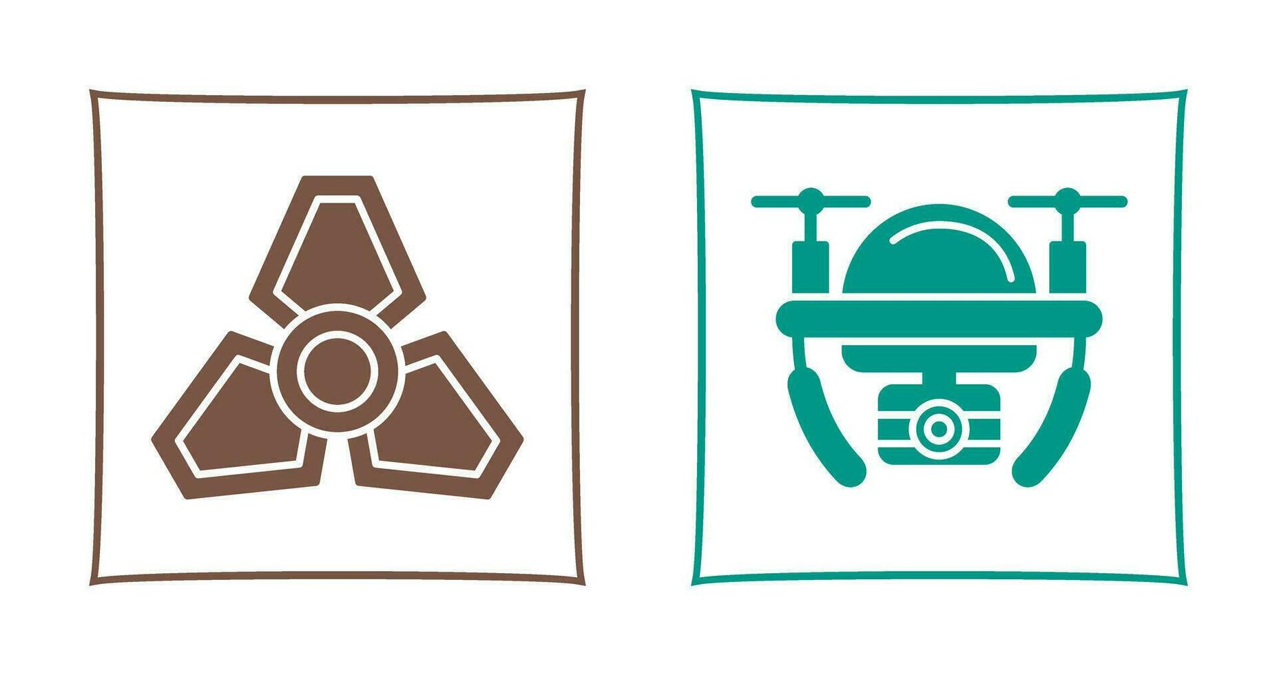 lander and camera drone Icon vector