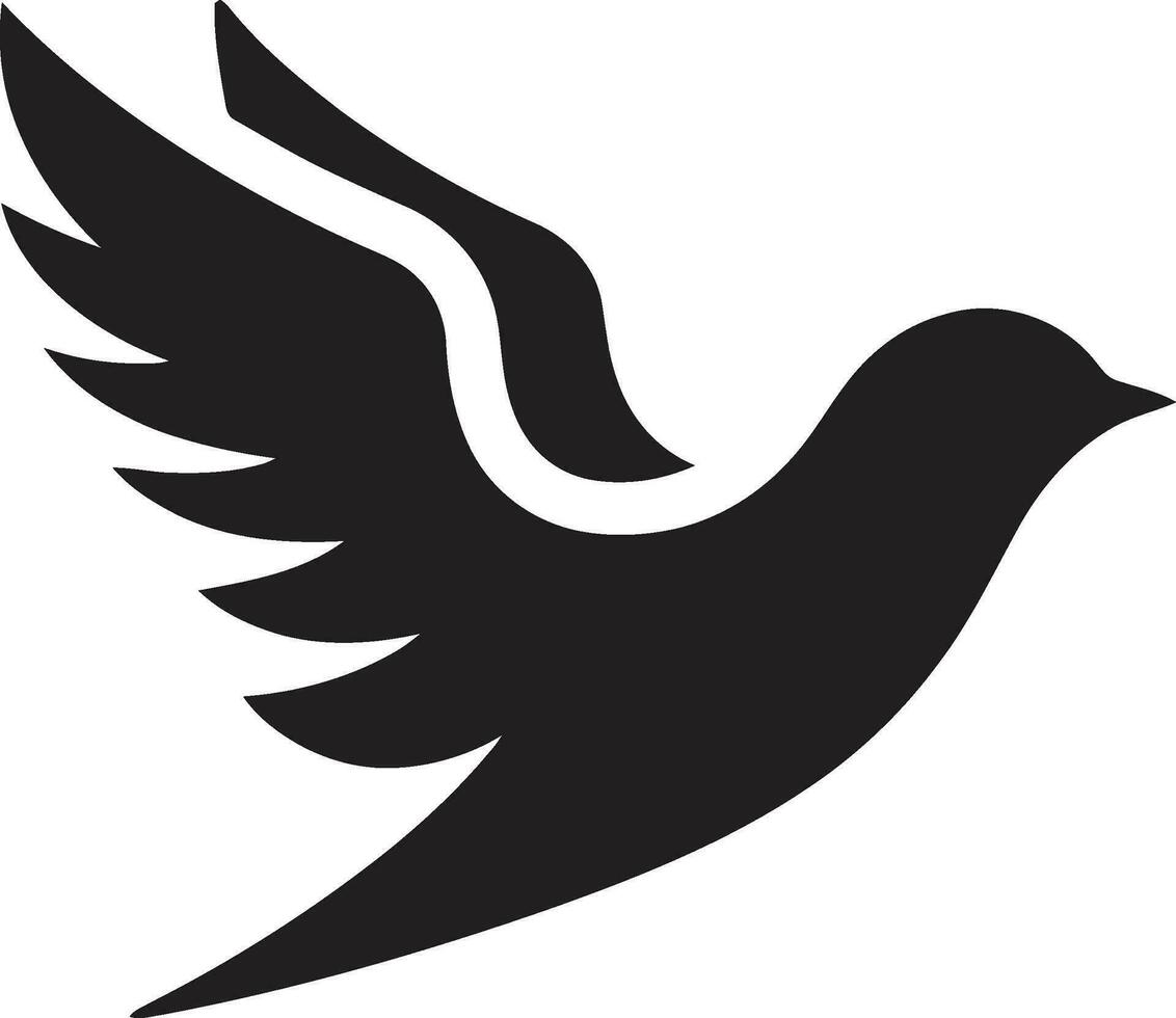 Powerful Black Dove Vector Logo A Symbol of Strength and Resilience Minimalist Black Dove Vector Logo A Simple Yet Effective Design