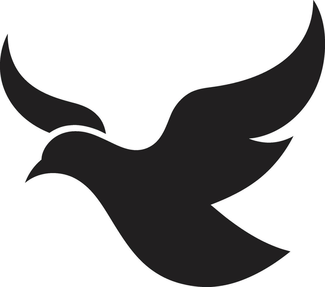 Modern Black Dove Vector Logo A Stylish and Contemporary Choice Powerful Black Dove Vector Logo A Symbol of Strength and Resilience