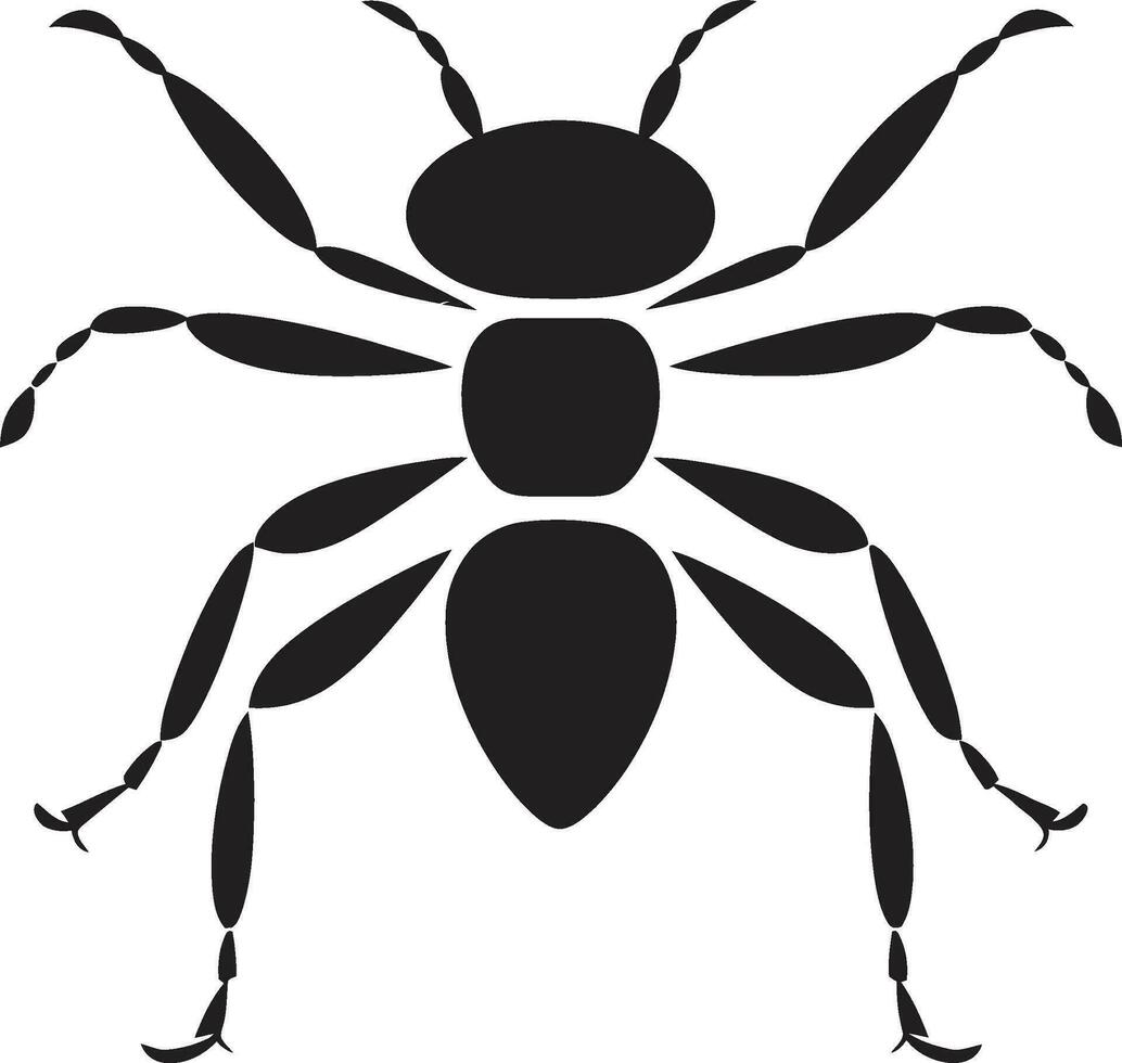 Black Vector Ant Symbol A Mark of Strength Sleek and Stylish Black Ant Icon in Vector