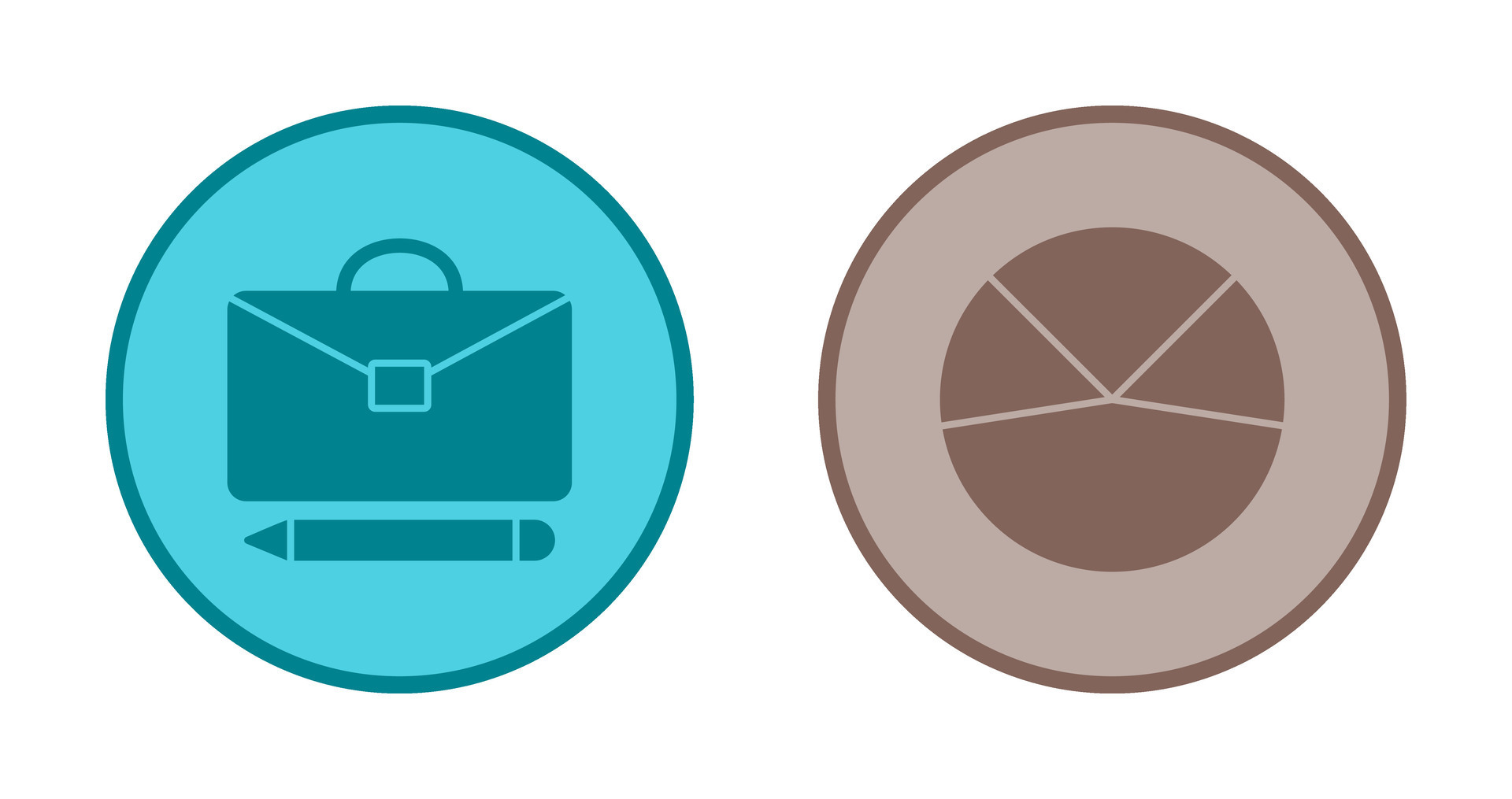 briefcase and pie chart analysis Icon 32782915 Vector Art at Vecteezy
