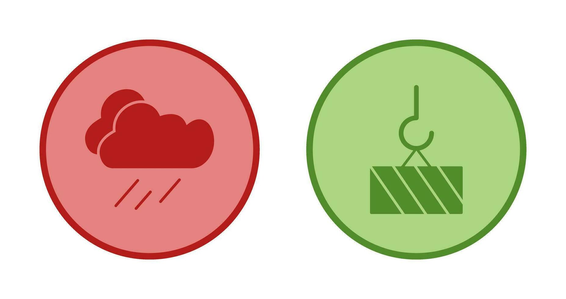 rain and heavy machinery  Icon vector