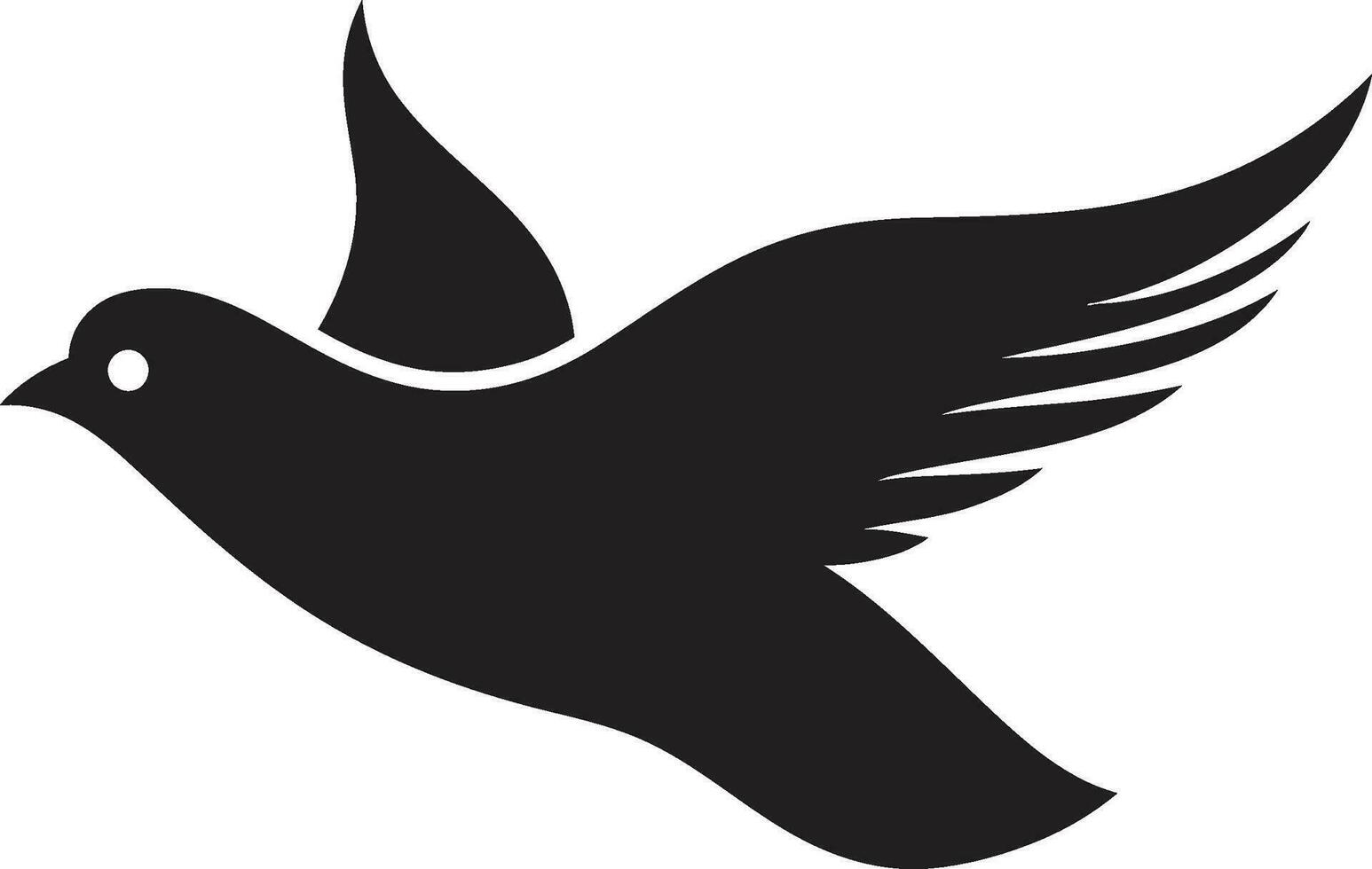 Black Dove Vector Logo with Swoosh and Calligraphic Background A Beautiful and Elegant Design Black Dove Vector Logo A Symbol of Peace, Hope, and Love