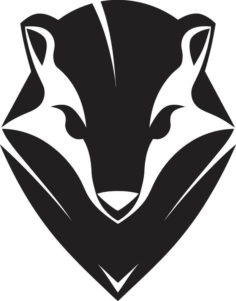 Stealthy Badger Insignia Badger King Icon vector