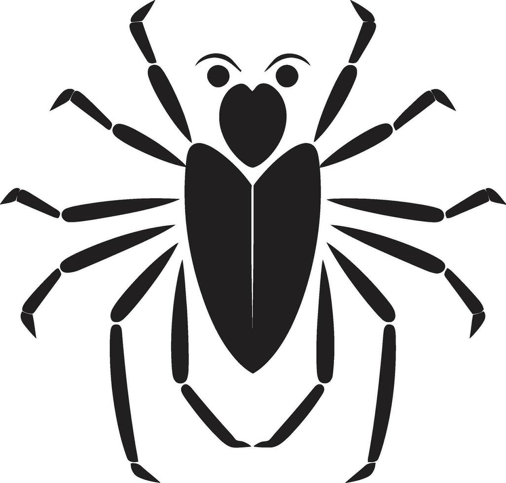 Elegant in Black Vector Art Aphid Logo Sculpted to Perfection Black Vector Aphid Symbol