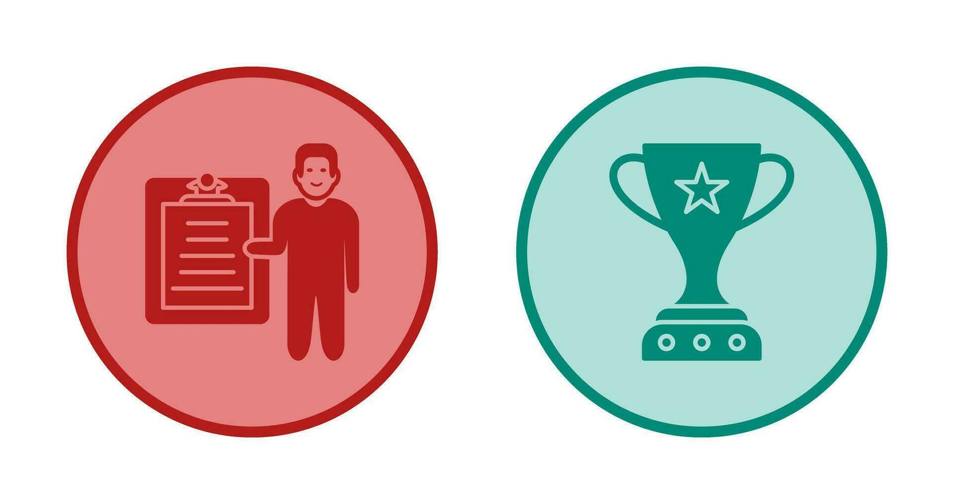 Winner and Male Presenter Icon vector