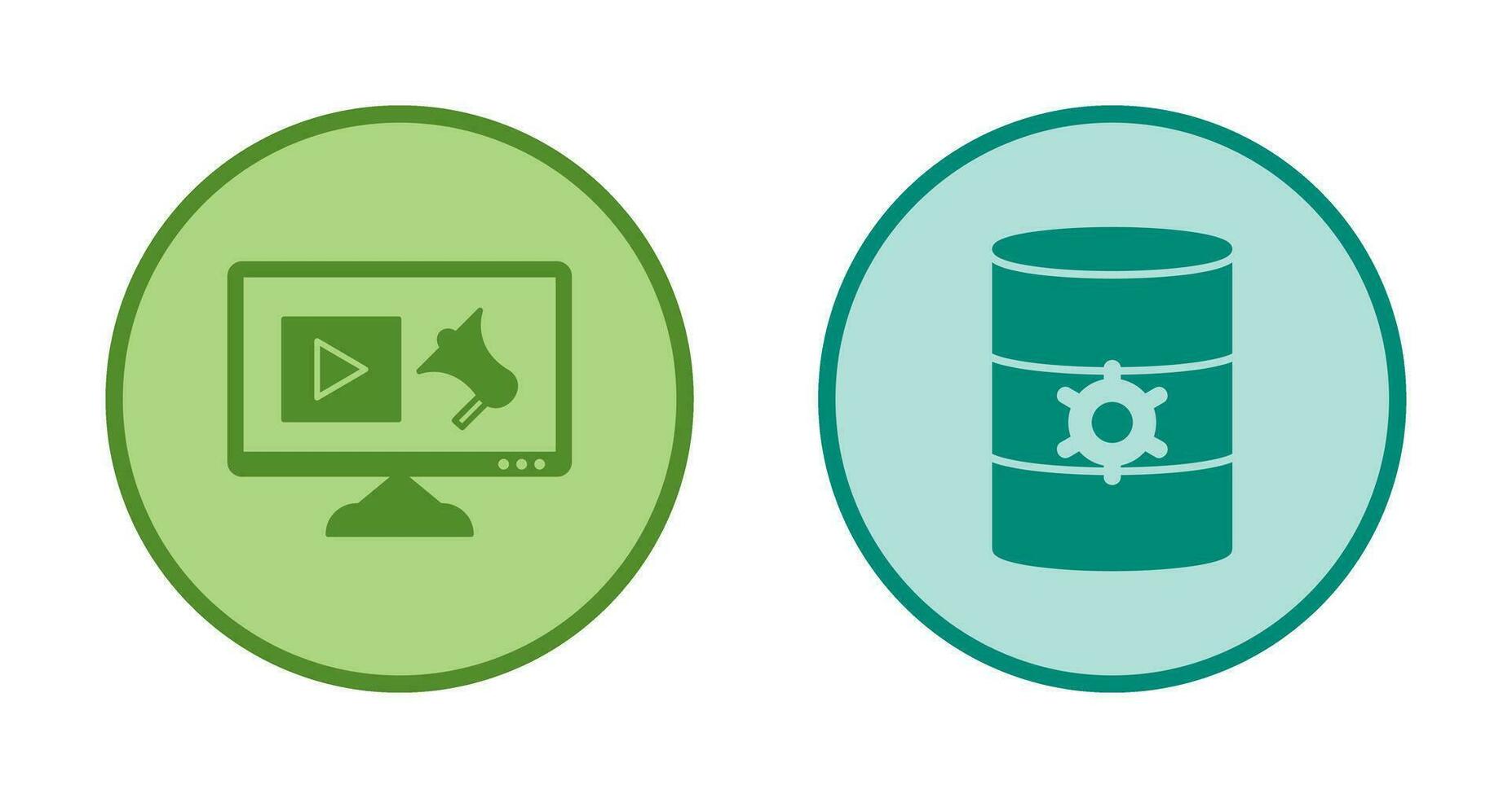 Digital Marketing and Database Management Icon vector
