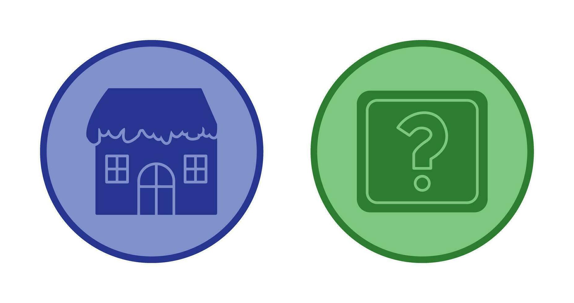 House with Snow and Question Mark Icon vector