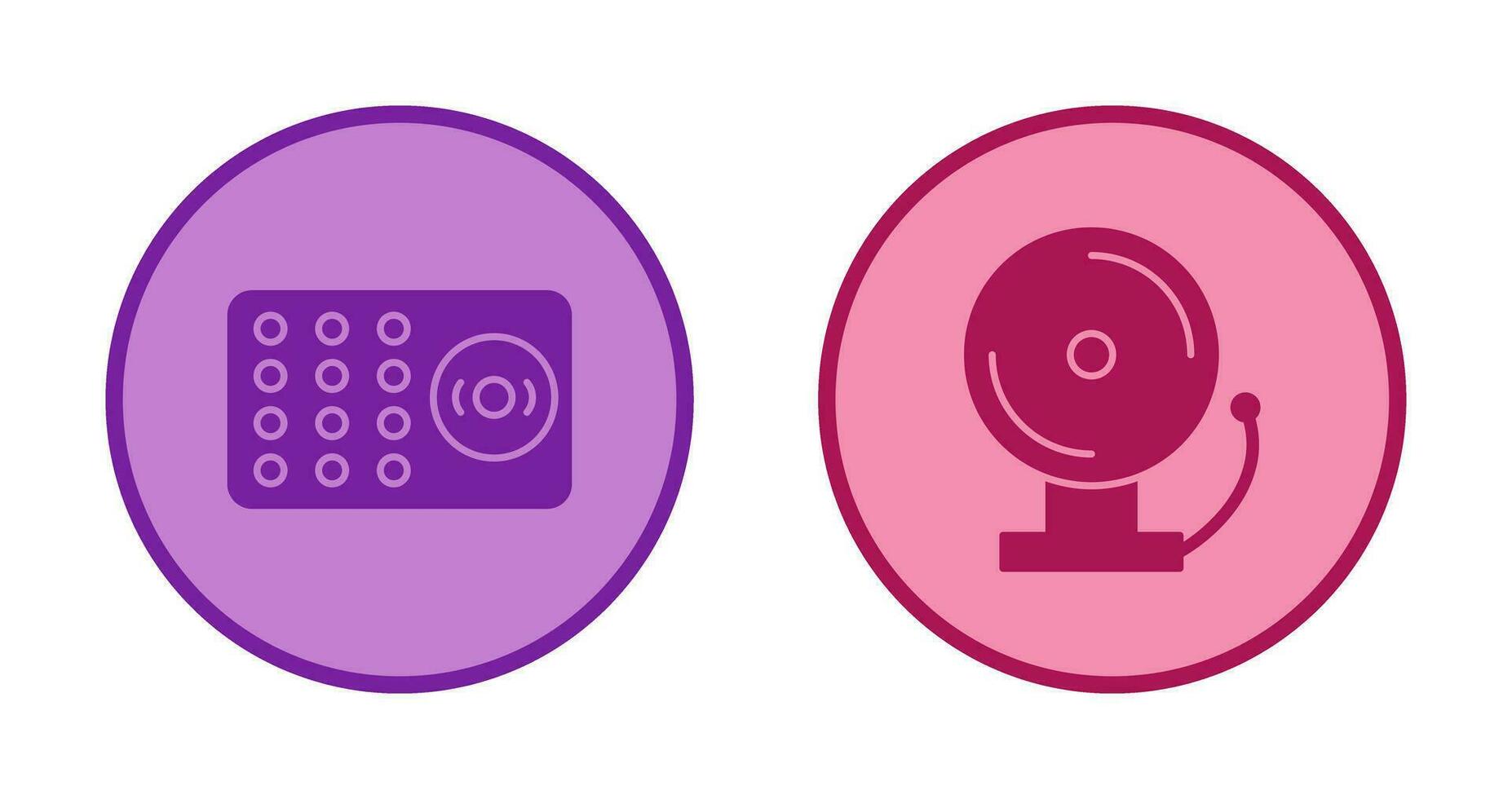 ring alarm and fire alarm  Icon vector