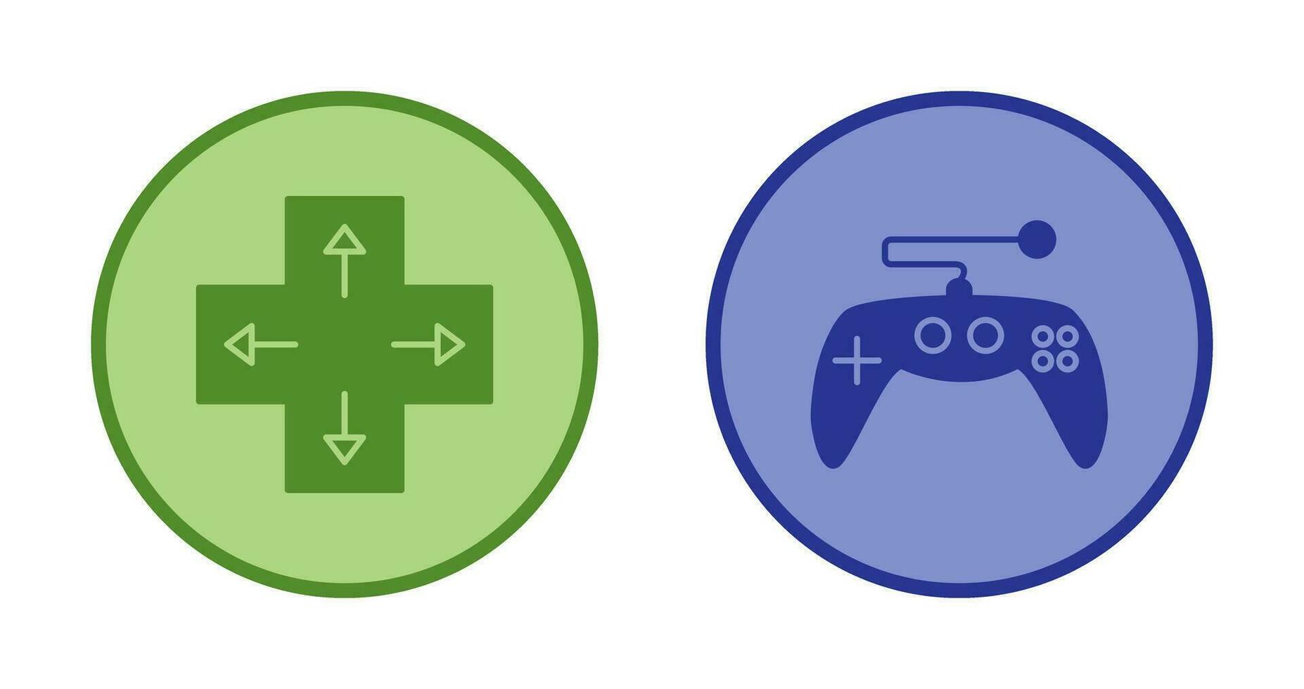 Direction Key and Gaming Control Icon vector