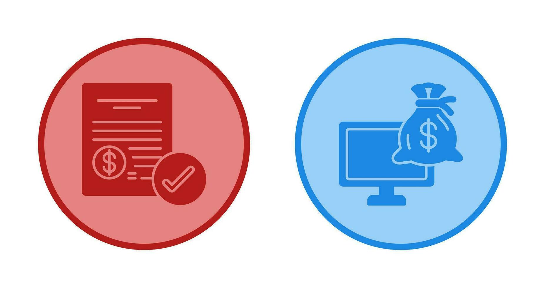 Paid and Online Loan Icon vector