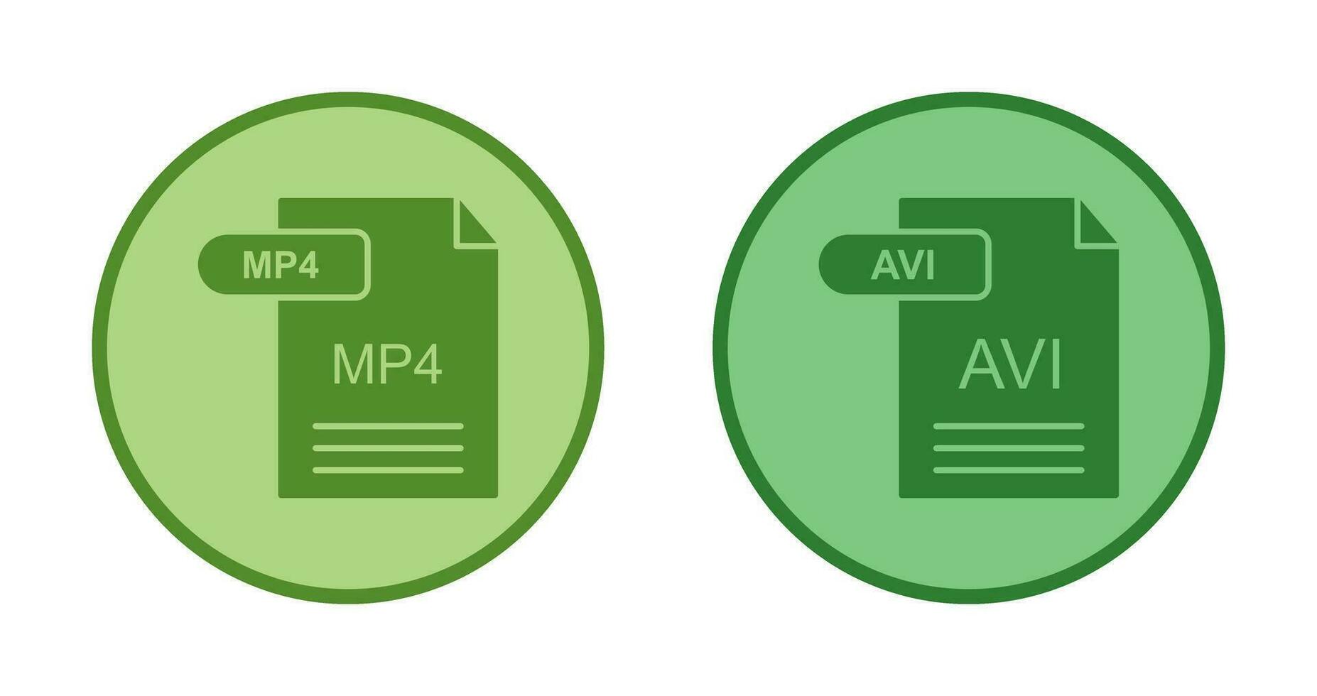 MP4 and AVI  Icon vector