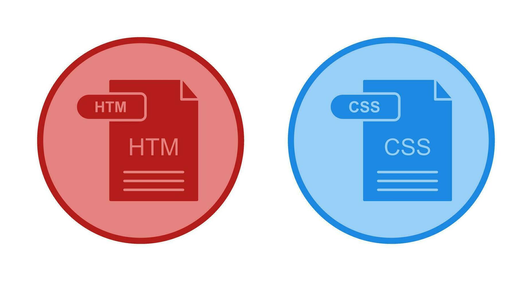 HTM and CSS Icon vector