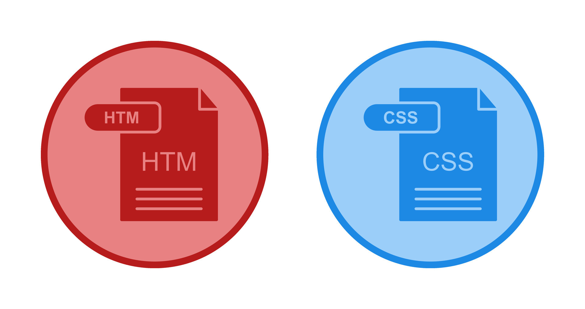 HTM and CSS Icon 32783197 Vector Art at Vecteezy