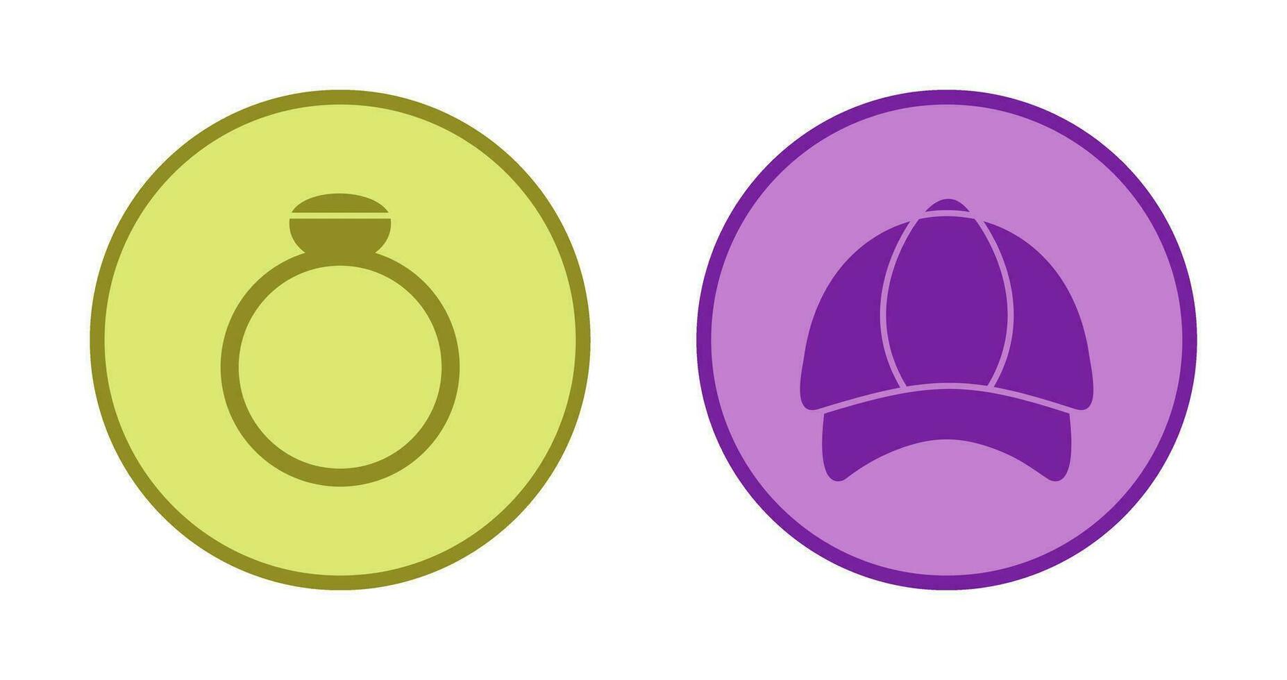 Ring and P Cap Icon vector