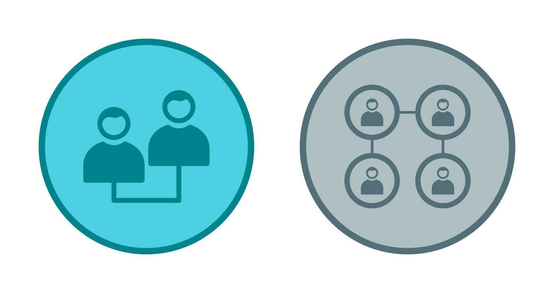 Connected Profiles and relation Icon vector