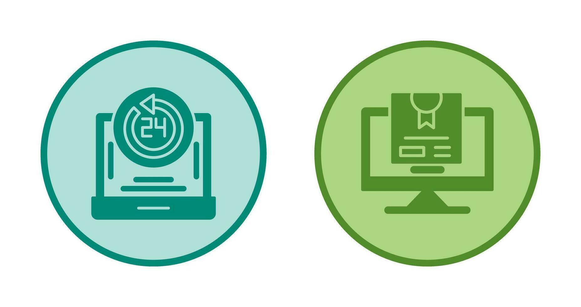 24h Support and New Lable Icon vector