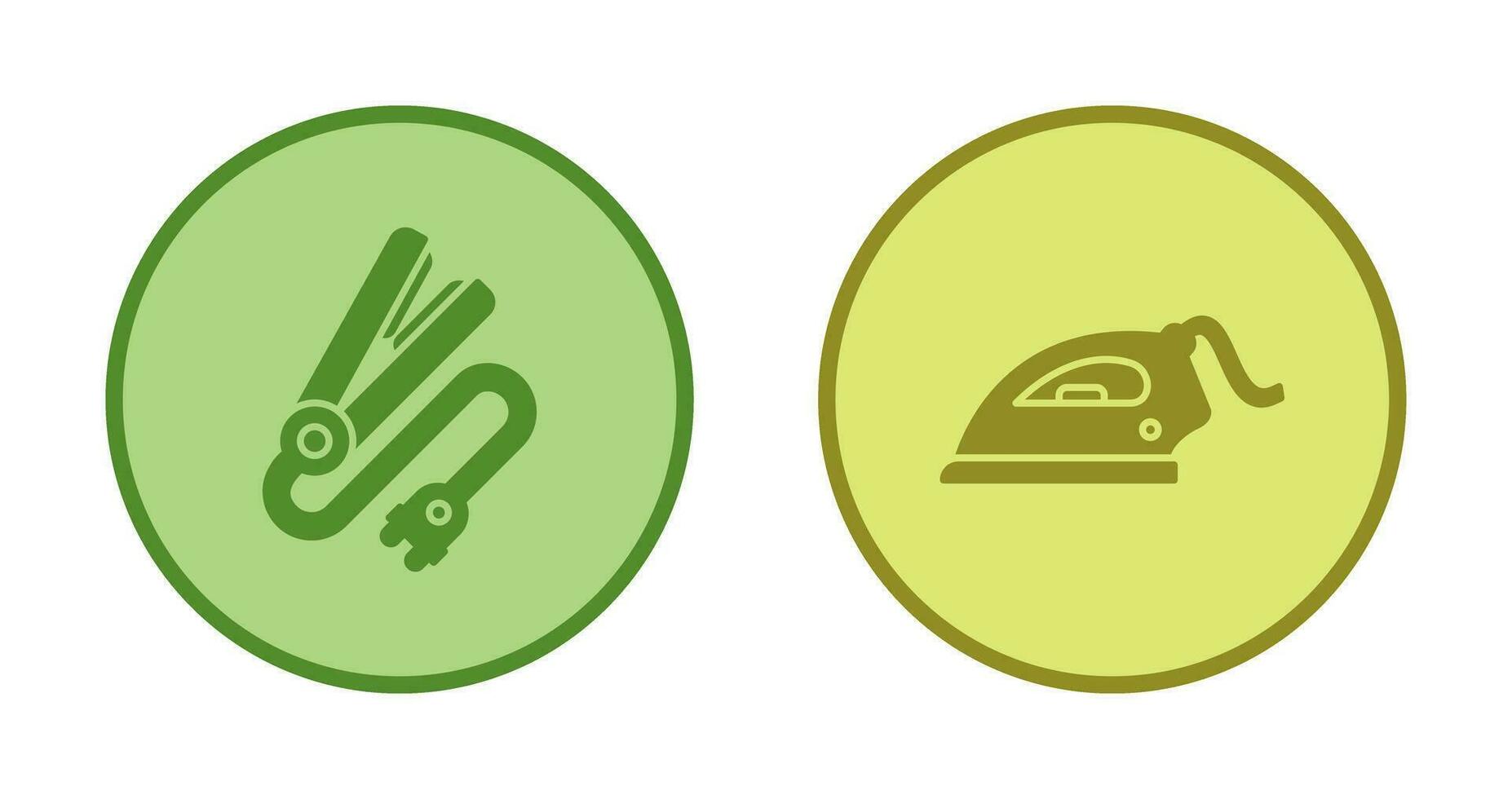 Hair iron and Laundry Icon vector