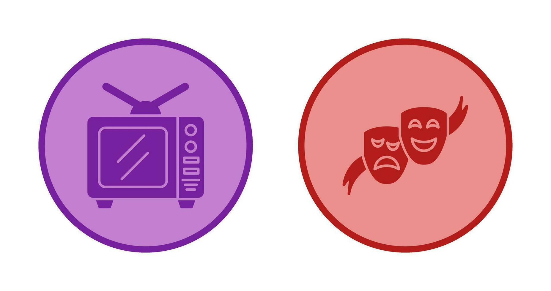 Tv and Theater Masks Icon vector