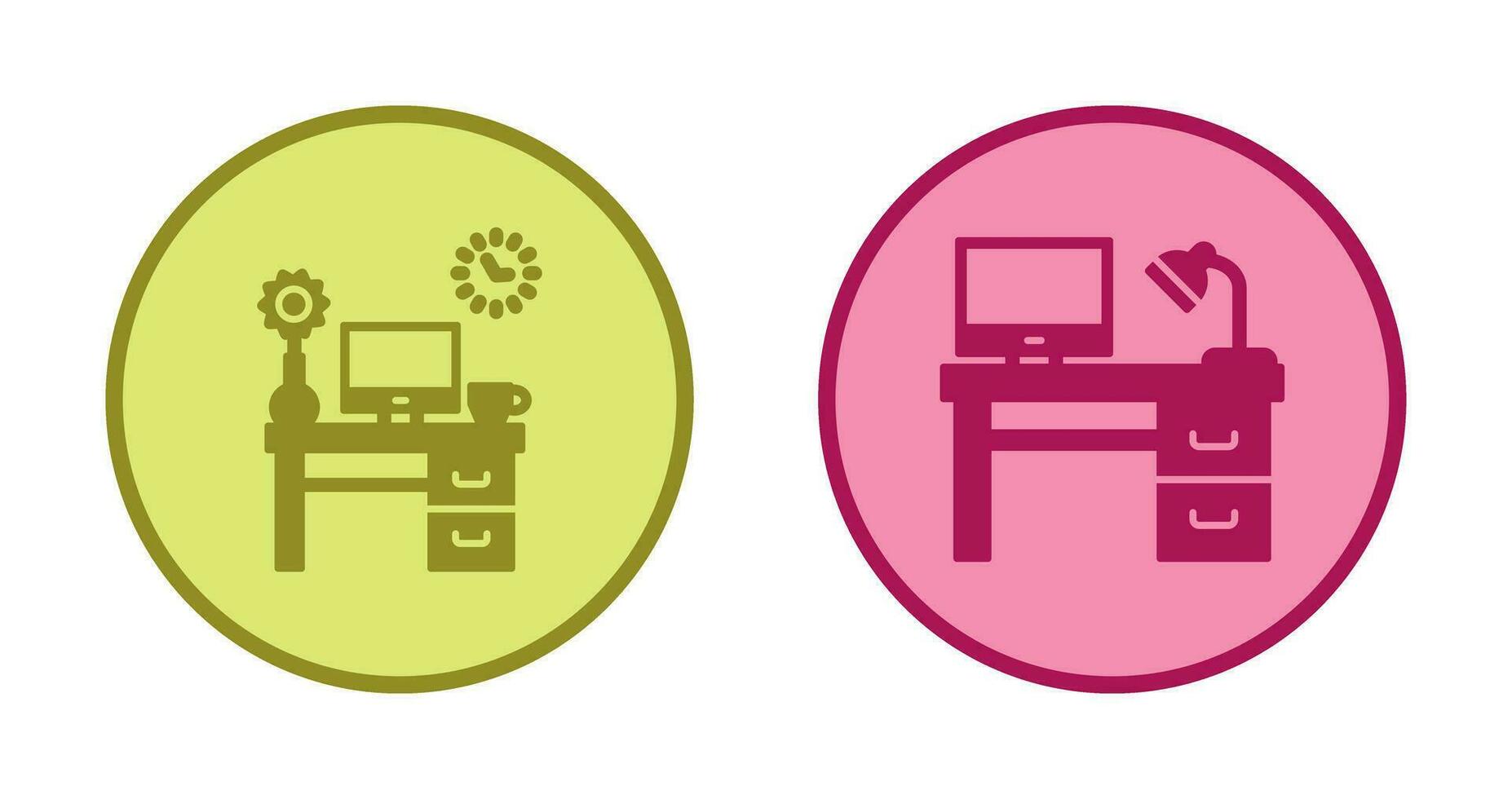 Work Table and Workplace Icon vector