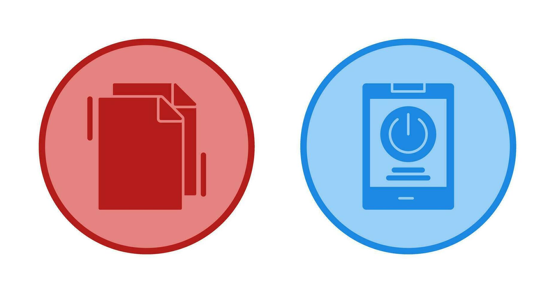Copy and Power Icon vector