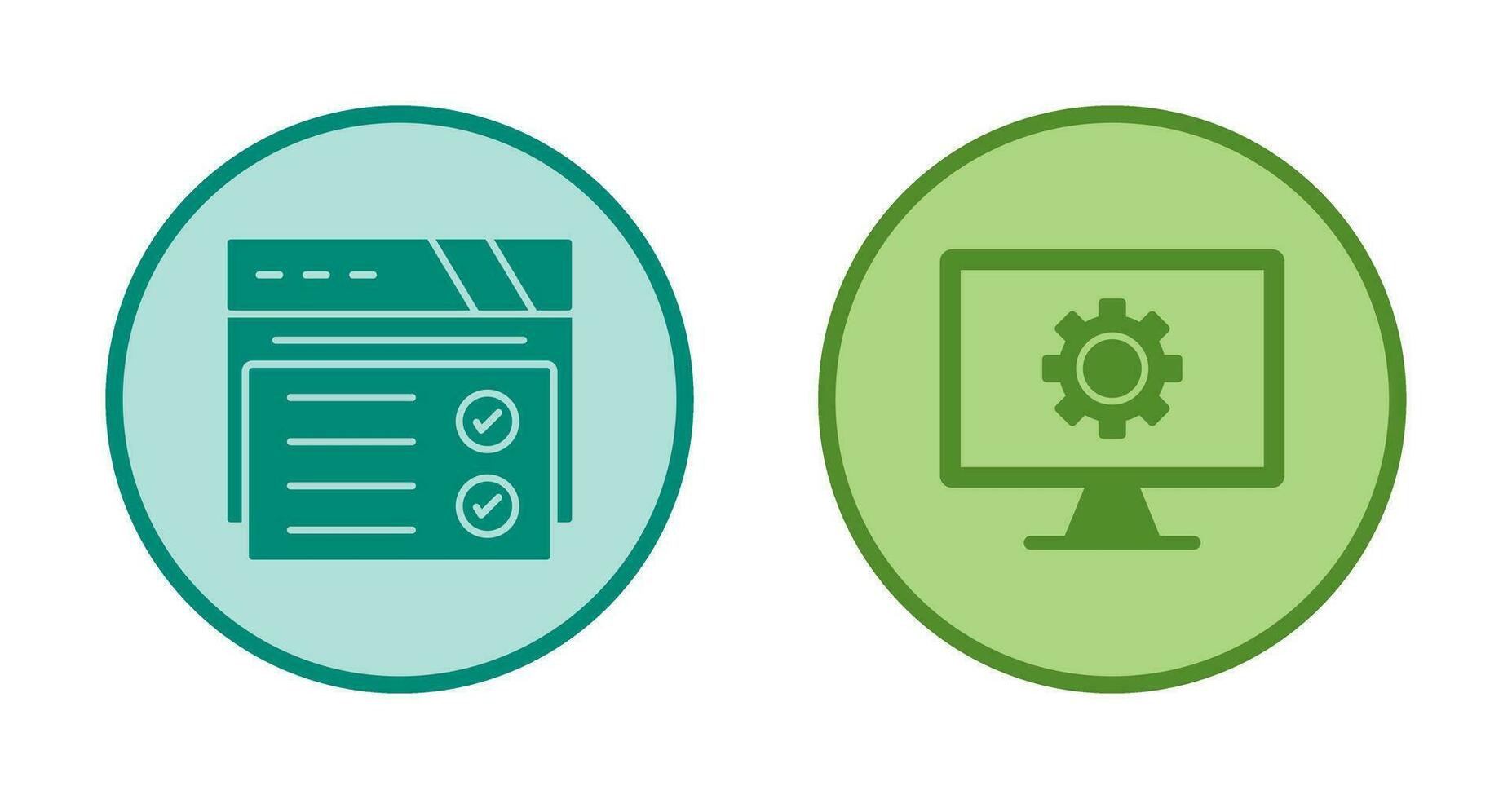 Web Browser and Monitor Screen Icon vector