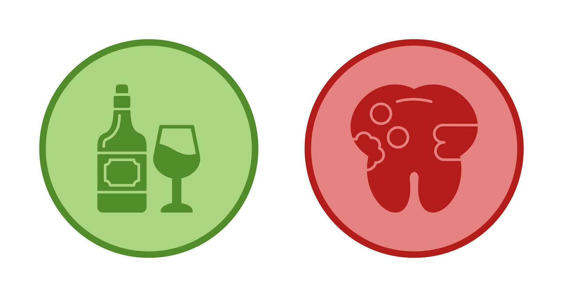 Wine and Caries Icon vector