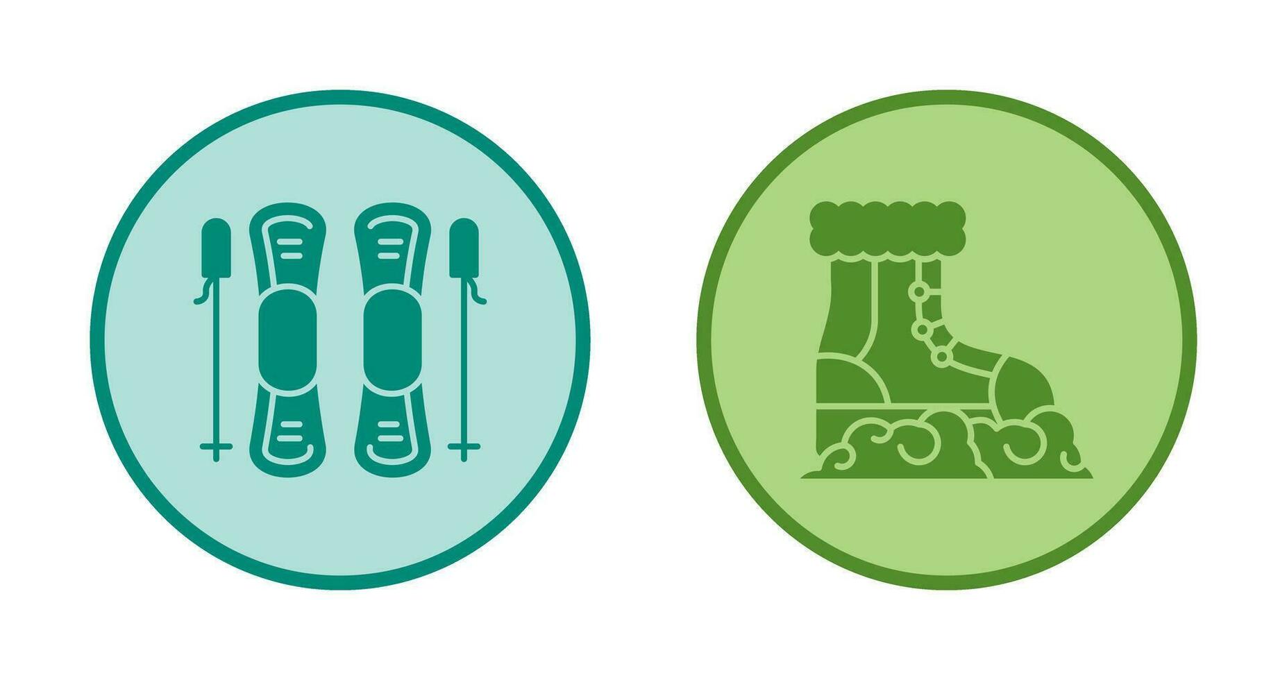 Skills and Snow Boots Icon vector