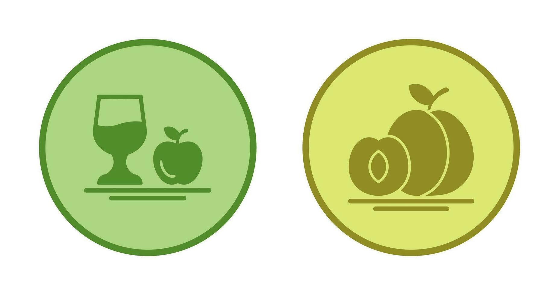 Healthy and Apricot Icon vector