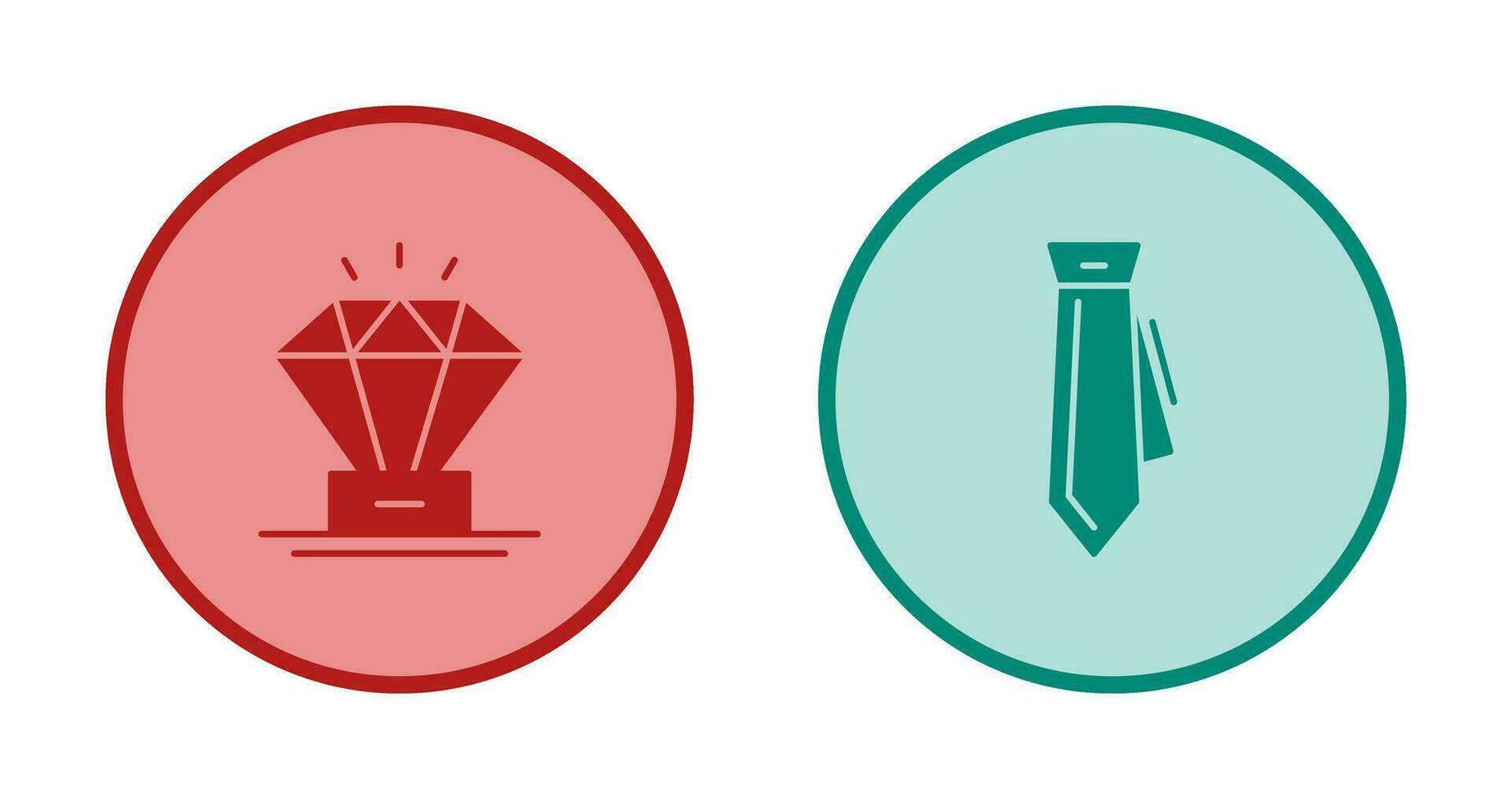 Diamond and Tie Icon vector