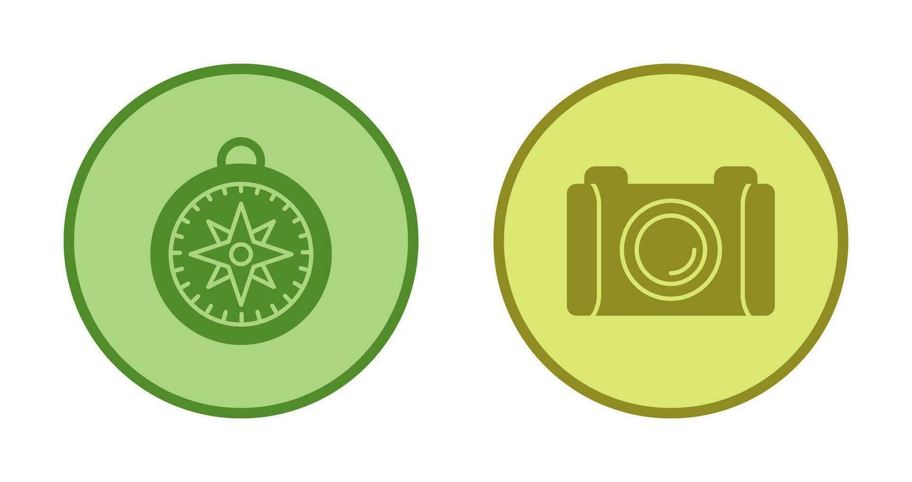 Compass and Camera Icon vector