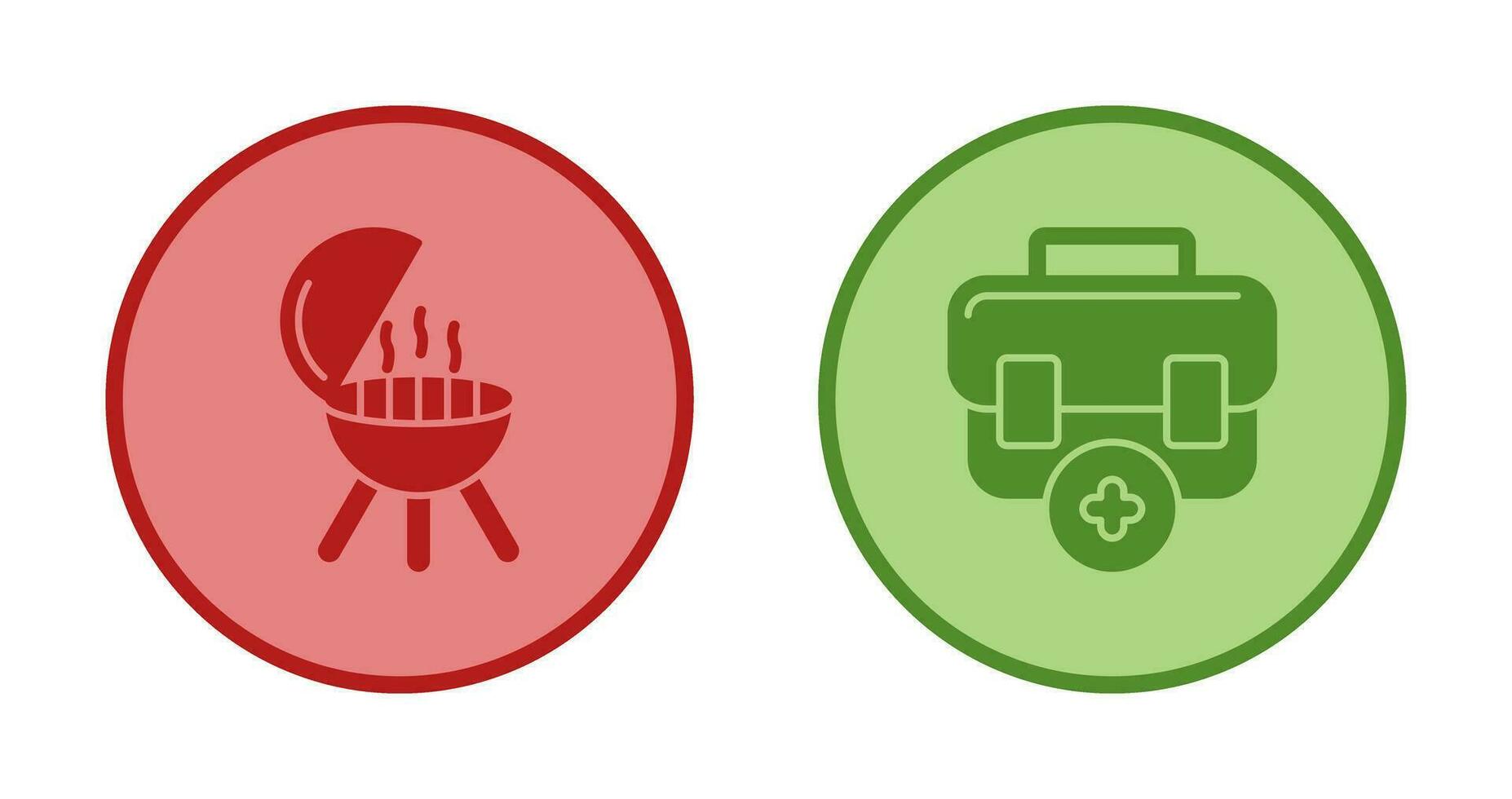 Bbq and First Aid Icon vector