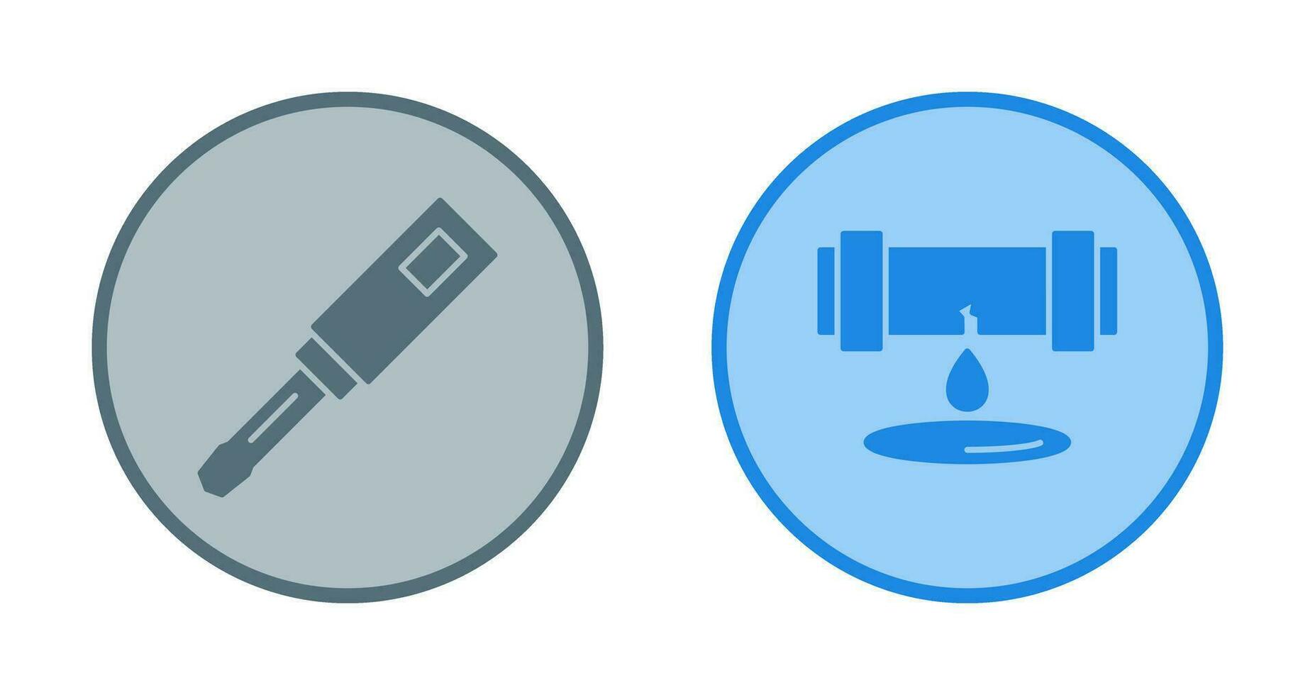 Screwdriver and Leak Icon vector