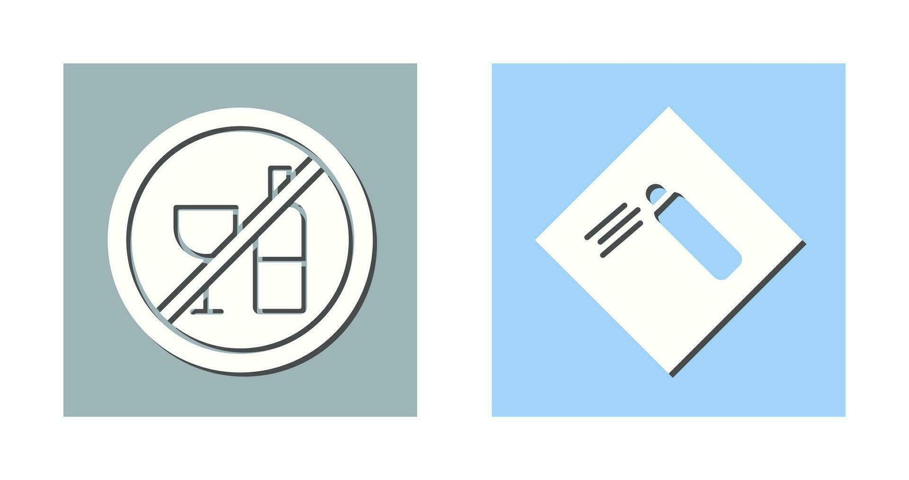 Pressurized cylinder And no drinking  Icon vector