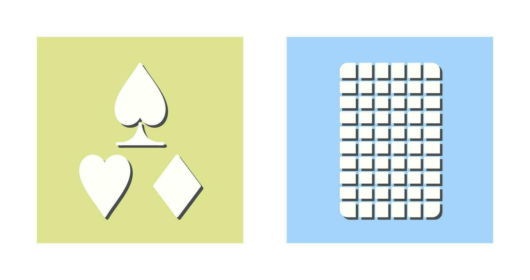 card suits and card backward Icon vector