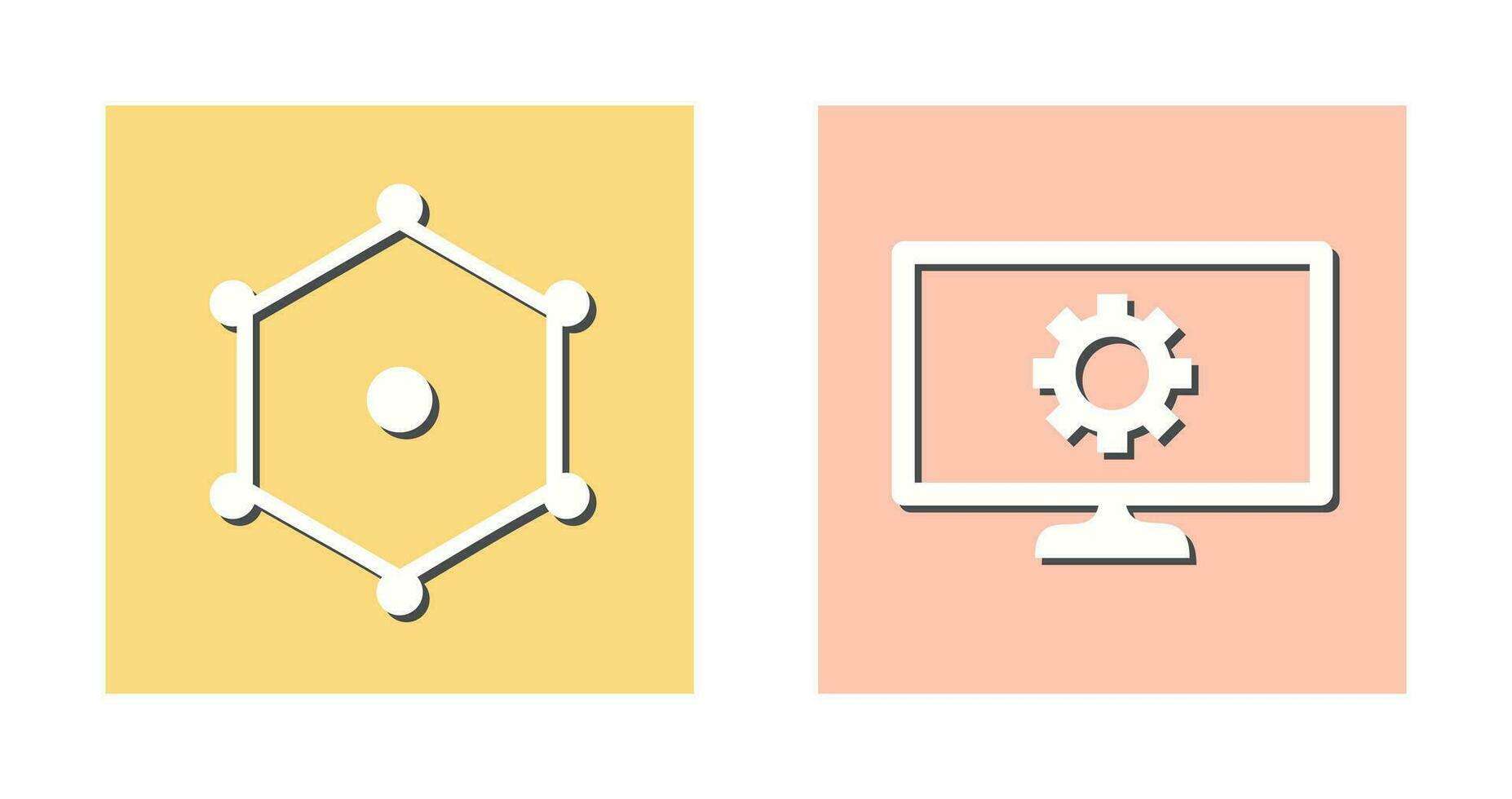 nodes and network setting  Icon vector