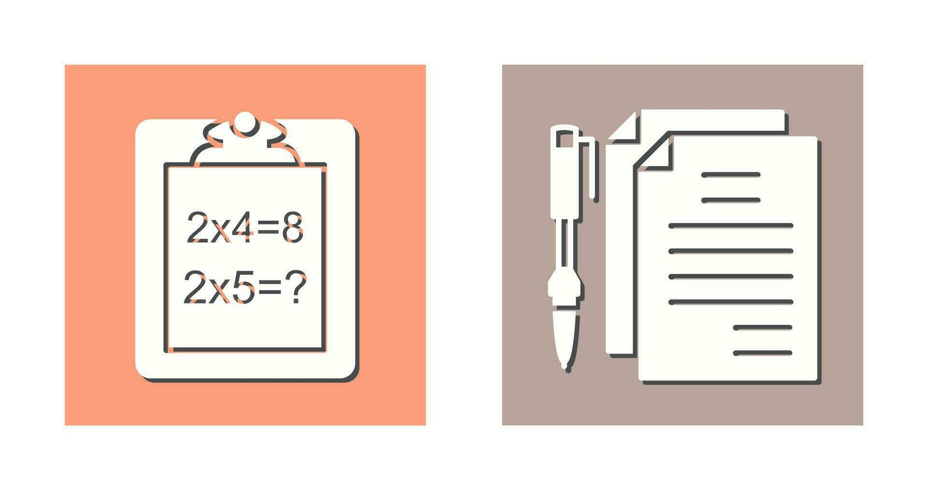 Solving Question and Document and Pen Icon vector