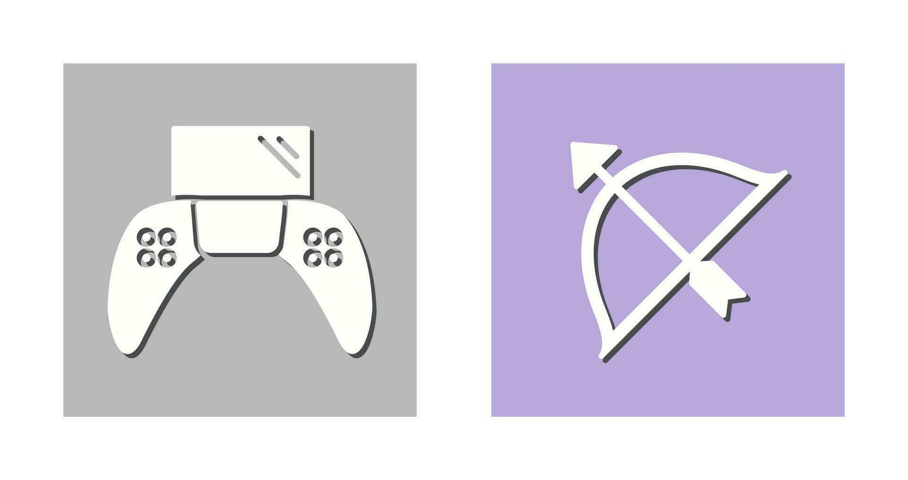 Play Station and Archery Icon vector