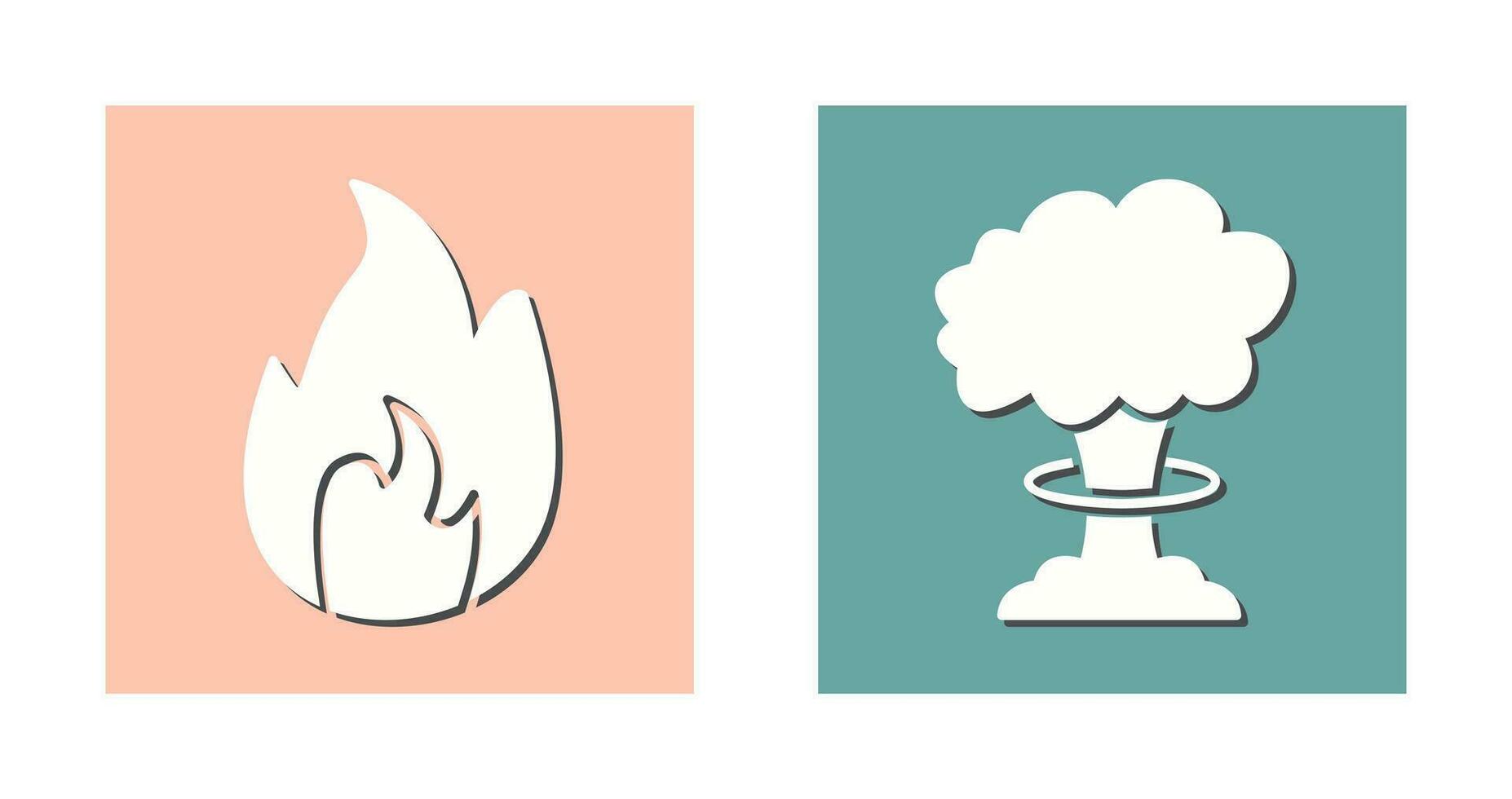 flame and bomb blast Icon vector