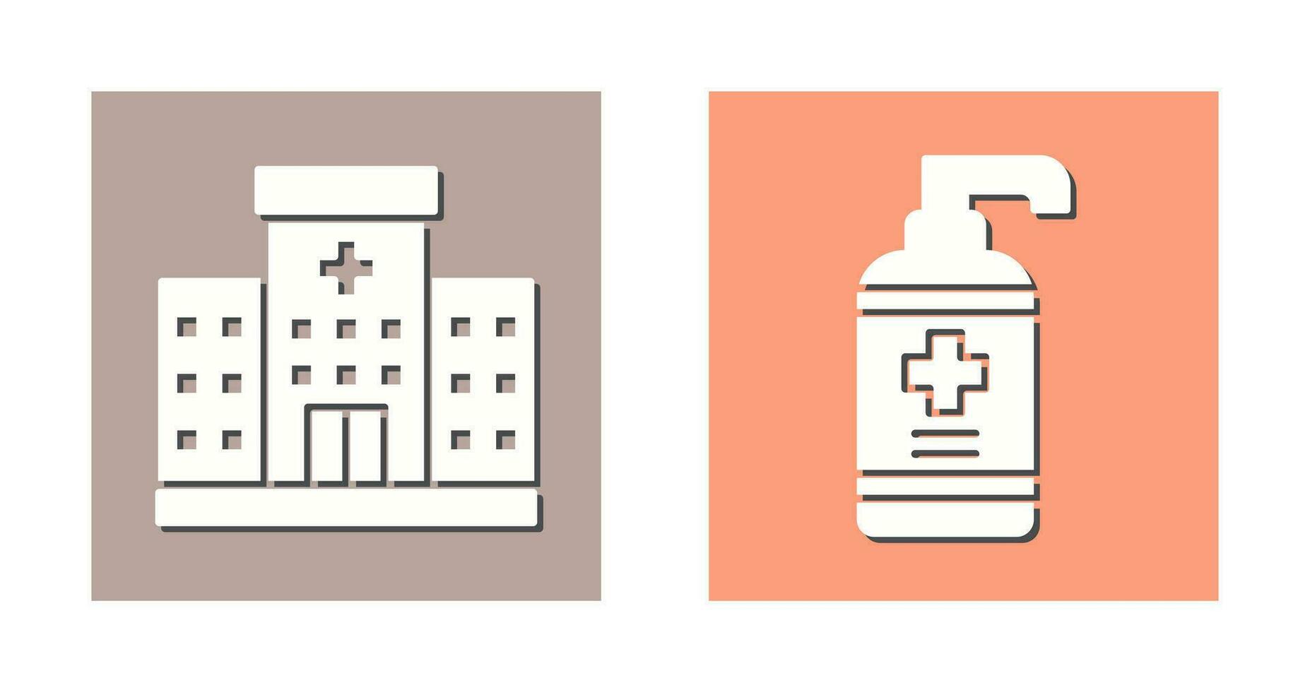 hospital y frío icono vector