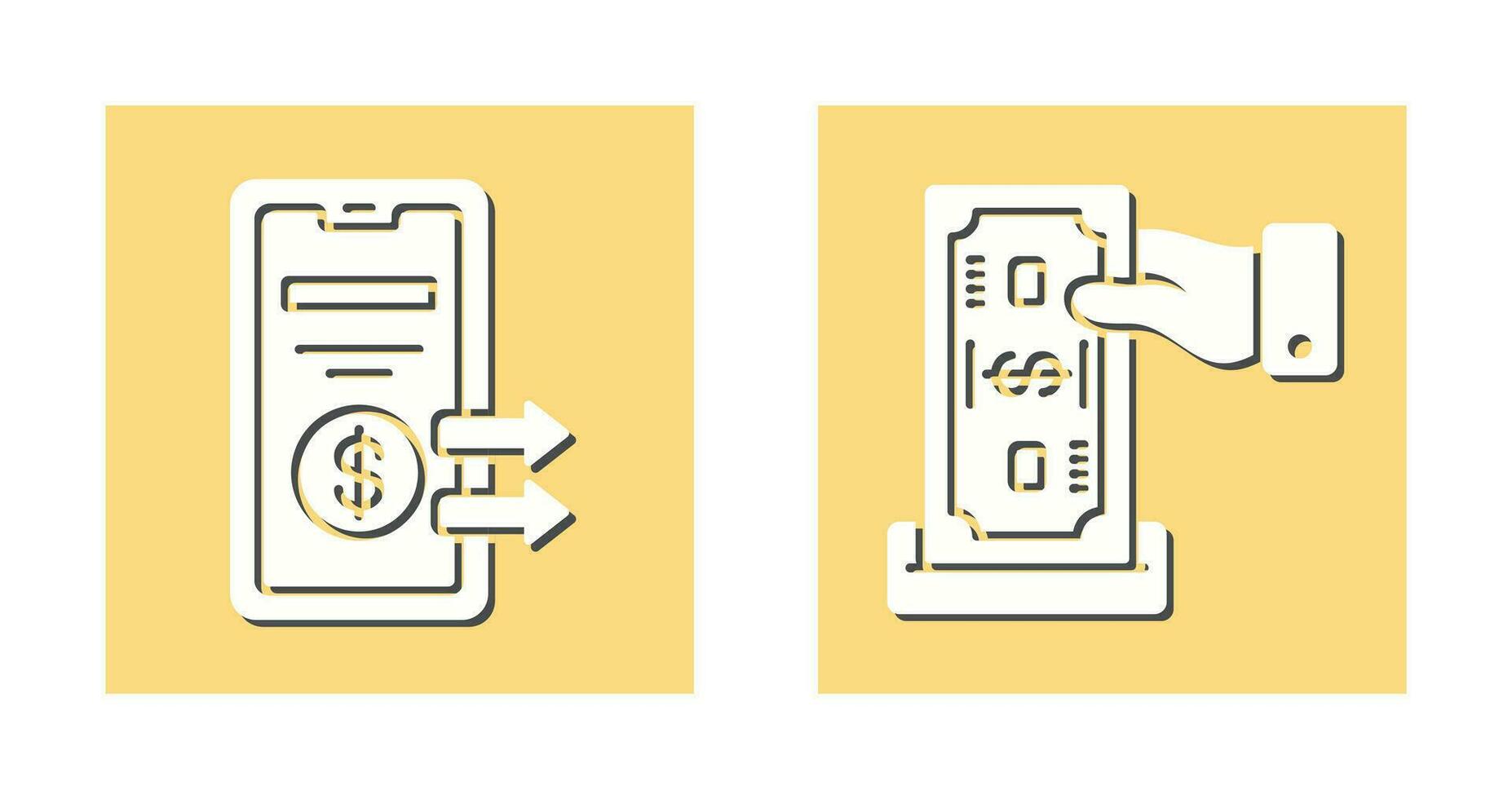 Deposit and Transfer Icon vector
